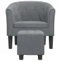 Sessel mit dunkelgrauem Samthocker von vidaXL, Sessel - Ref: Foro24-356478, Preis: 155,41 €, Rabatt: %