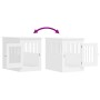 Engineered wood dog crate, white, 55x80x68 cm by vidaXL, Dog kennels - Ref: Foro24-838323, Price: 88,73 €, Discount: %