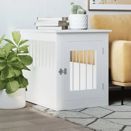 Hundekäfig aus Holzwerkstoff weiß 55x75x65 cm von vidaXL, Hundehütten - Ref: Foro24-838316, Preis: 89,52 €, Rabatt: %