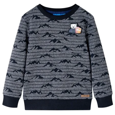 Marineblaues Kinder-Sweatshirt meliert 128 von vidaXL, Kinder-T-Shirts - Ref: Foro24-13152, Preis: 13,30 €, Rabatt: %