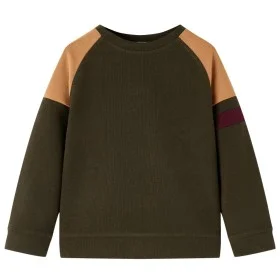 Kinder-Sweatshirt in dunklem Khaki und Kamel 116 von vidaXL, Kinder-T-Shirts - Ref: Foro24-13391, Preis: 13,50 €, Rabatt: %