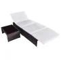 Reclining garden chairs with table 2 pcs brown PE rattan by vidaXL, Loungers - Ref: Foro24-43068, Price: 165,88 €, Discount: %