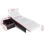 Reclining garden chairs with table 2 pcs brown PE rattan by vidaXL, Loungers - Ref: Foro24-43068, Price: 165,88 €, Discount: %