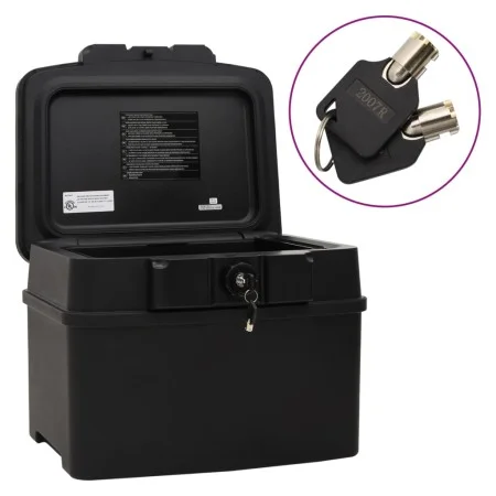 Black safe 44x37x34 cm by vidaXL, Safes - Ref: Foro24-154962, Price: 149,63 €, Discount: %