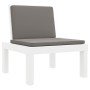 Sonnenliege mit weißen PP-Kissen von vidaXL, Liegen - Ref: Foro24-364724, Preis: 169,04 €, Rabatt: %