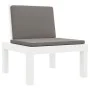 Sun lounger with white PP cushions. by vidaXL, Loungers - Ref: Foro24-364724, Price: 159,73 €, Discount: %