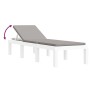 Sonnenliege mit weißen PP-Kissen von vidaXL, Liegen - Ref: Foro24-364724, Preis: 169,04 €, Rabatt: %