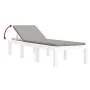 Sun lounger with white PP cushions. by vidaXL, Loungers - Ref: Foro24-364724, Price: 159,73 €, Discount: %