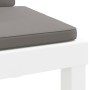 Sonnenliege mit weißen PP-Kissen von vidaXL, Liegen - Ref: Foro24-364724, Preis: 169,04 €, Rabatt: %