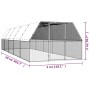 Jaula gallinero de exterior de acero galvanizado 3x10x2 m de vidaXL, Jaulas y habitáculos para animales pequeños - Ref: Foro2...