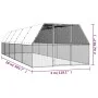Jaula gallinero de exterior de acero galvanizado 3x10x2 m de vidaXL, Jaulas y habitáculos para animales pequeños - Ref: Foro2...
