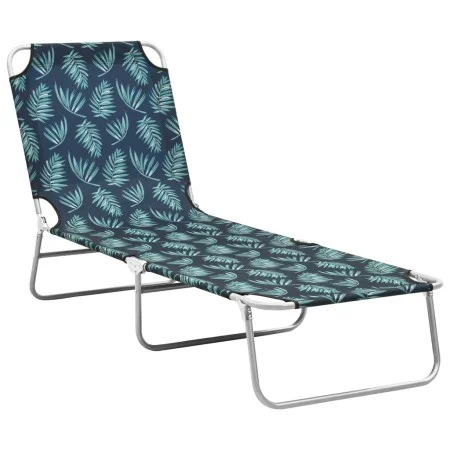 Faltbarer Liegestuhl aus Stahl und bedrucktem Blattstoff von vidaXL, Liegen - Ref: Foro24-310331, Preis: 60,79 €, Rabatt: %