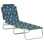 Faltbarer Liegestuhl aus Stahl und bedrucktem Blattstoff von vidaXL, Liegen - Ref: Foro24-310331, Preis: 60,79 €, Rabatt: %