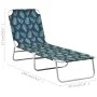 Faltbarer Liegestuhl aus Stahl und bedrucktem Blattstoff von vidaXL, Liegen - Ref: Foro24-310331, Preis: 60,79 €, Rabatt: %