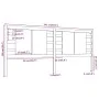 Kopfteil aus massivem Kiefernholz, 141 x 4 x 100 cm von vidaXL, Kopf- und Fußteile - Ref: Foro24-818765, Preis: 52,77 €, Raba...