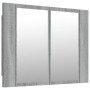 Schrank mit Spiegel und LED aus grauem Sperrholz 60x12x45 cm. von vidaXL, Badezimmerwaschtische - Ref: Foro24-822842, Preis: ...