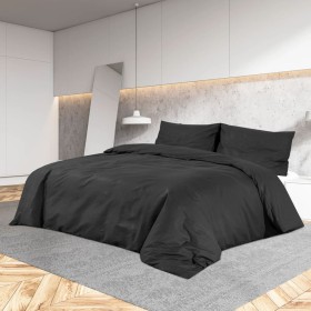 Leichtes Mikrofaser-Bettbezug-Set in Schwarz, 200x200 cm. von vidaXL, Bettbezüge - Ref: Foro24-135976, Preis: 20,03 €, Rabatt: %