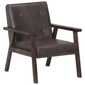 Echter grauer Ledersessel von vidaXL, Sessel - Ref: Foro24-247643, Preis: 215,30 €, Rabatt: %