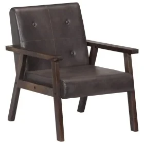 Echter grauer Ledersessel von vidaXL, Sessel - Ref: Foro24-247643, Preis: 211,68 €, Rabatt: %