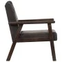 Sillón de cuero auténtico gris by vidaXL, Armchairs - Ref: Foro24-247643, Price: 212,16 €, Discount: %