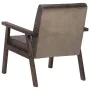 Sillón de cuero auténtico gris by vidaXL, Armchairs - Ref: Foro24-247643, Price: 212,16 €, Discount: %