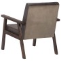 Sillón de cuero auténtico gris by vidaXL, Armchairs - Ref: Foro24-247643, Price: 215,30 €, Discount: %