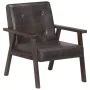 Sillón de cuero auténtico gris by vidaXL, Armchairs - Ref: Foro24-247643, Price: 212,16 €, Discount: %