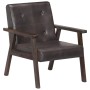 Sillón de cuero auténtico gris by vidaXL, Armchairs - Ref: Foro24-247643, Price: 215,30 €, Discount: %