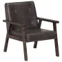 Sillón de cuero auténtico gris by vidaXL, Armchairs - Ref: Foro24-247643, Price: 212,16 €, Discount: %