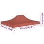 Techo de carpa para celebraciones terracota 4,5x3 m 270 g/m² by vidaXL, Covers for tents and gazebos - Ref: Foro24-315372, Pr...