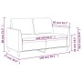 Zweisitzer-Sofa aus synthetischem Capuccino-Farbe Leder, 120 cm. von vidaXL, Sofas - Ref: Foro24-359332, Preis: 201,19 €, Rab...