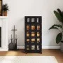 Leñero con ruedas madera maciza de pino negro 40x49x110 cm by vidaXL, Firewood bags and holders - Ref: Foro24-833335, Price: ...