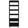 Leñero con ruedas madera maciza de pino negro 40x49x110 cm by vidaXL, Firewood bags and holders - Ref: Foro24-833335, Price: ...