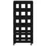 Leñero con ruedas madera maciza de pino negro 40x49x110 cm by vidaXL, Firewood bags and holders - Ref: Foro24-833335, Price: ...