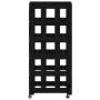 Leñero con ruedas madera maciza de pino negro 40x49x110 cm by vidaXL, Firewood bags and holders - Ref: Foro24-833335, Price: ...