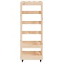 Leñero con ruedas madera maciza de pino 40x49x110 cm de vidaXL, Bolsas y soportes de leña - Ref: Foro24-832327, Precio: 59,57...