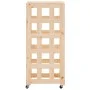 Leñero con ruedas madera maciza de pino 40x49x110 cm de vidaXL, Bolsas y soportes de leña - Ref: Foro24-832327, Precio: 59,01...