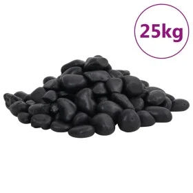 Guijarros pulidos negros 25 kg 2-5 cm de vidaXL, Decoración de acuarios - Ref: Foro24-155328, Precio: 58,61 €, Descuento: %