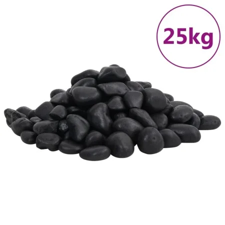Guijarros pulidos negros 25 kg 2-5 cm de vidaXL, Decoración de acuarios - Ref: Foro24-155328, Precio: 58,61 €, Descuento: %