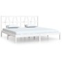 Estructura de cama madera maciza de pino blanco 200x200 cm