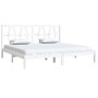Estructura de cama madera maciza de pino blanco 200x200 cm