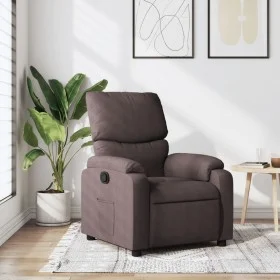 Sillón reclinable de tela marrón oscuro by vidaXL, Armchairs - Ref: Foro24-373415, Price: 193,16 €, Discount: %