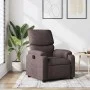 Sillón reclinable de tela marrón oscuro by vidaXL, Armchairs - Ref: Foro24-373415, Price: 193,13 €, Discount: %