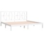 Estructura de cama madera maciza de pino blanco 200x200 cm