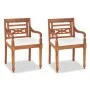 Set de muebles de jardín 4 pzas y cojines madera maciza de teca de vidaXL, Conjuntos de jardín - Ref: Foro24-43055, Precio: 4...