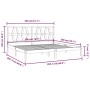 Estructura de cama madera maciza de pino blanco 200x200 cm