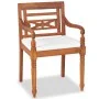 Set de muebles de jardín 4 pzas y cojines madera maciza de teca de vidaXL, Conjuntos de jardín - Ref: Foro24-43055, Precio: 4...