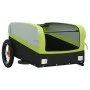 Remolque para bicicleta hierro negro y verde 30 kg de vidaXL, Remolques para bicicletas - Ref: Foro24-94039, Precio: 84,42 €,...