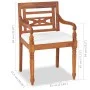 Set de muebles de jardín 4 pzas y cojines madera maciza de teca de vidaXL, Conjuntos de jardín - Ref: Foro24-43055, Precio: 4...