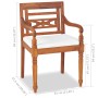 Set de muebles de jardín 4 pzas y cojines madera maciza de teca de vidaXL, Conjuntos de jardín - Ref: Foro24-43055, Precio: 4...